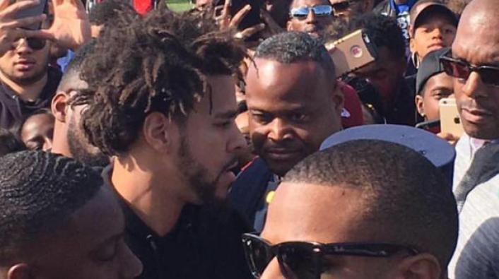 J.Cole J Attends Million Man March