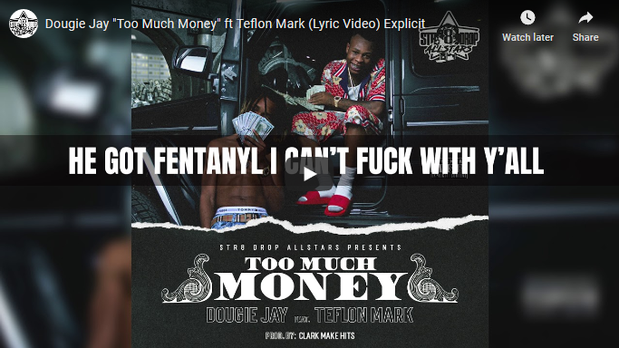 Dougie Jay Too Much Money ft Teflon Mark (Lyric Video)