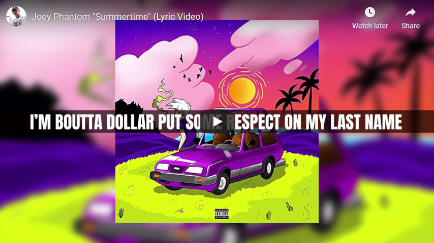 Joey Phantom Summertime Lyric Video