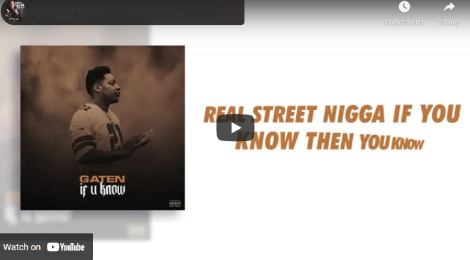 Gaten - If You Know Lyric Video