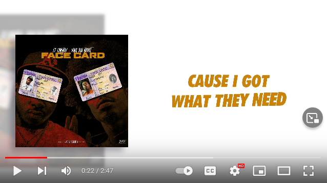 EZ Longway - Face Card ft Mack Ben Widdit Lyric Video